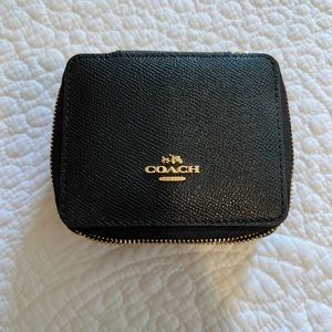 Like New Coach Black Small Travel Jewelry Case